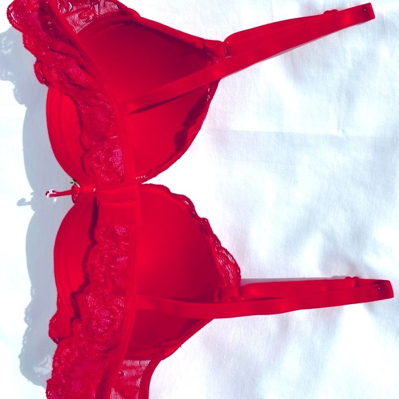 NWT Brazilian 🔥🔥 Style Women Underwired Padded Sexy Hot Red Bra Size Medium - Picture 8 of 15